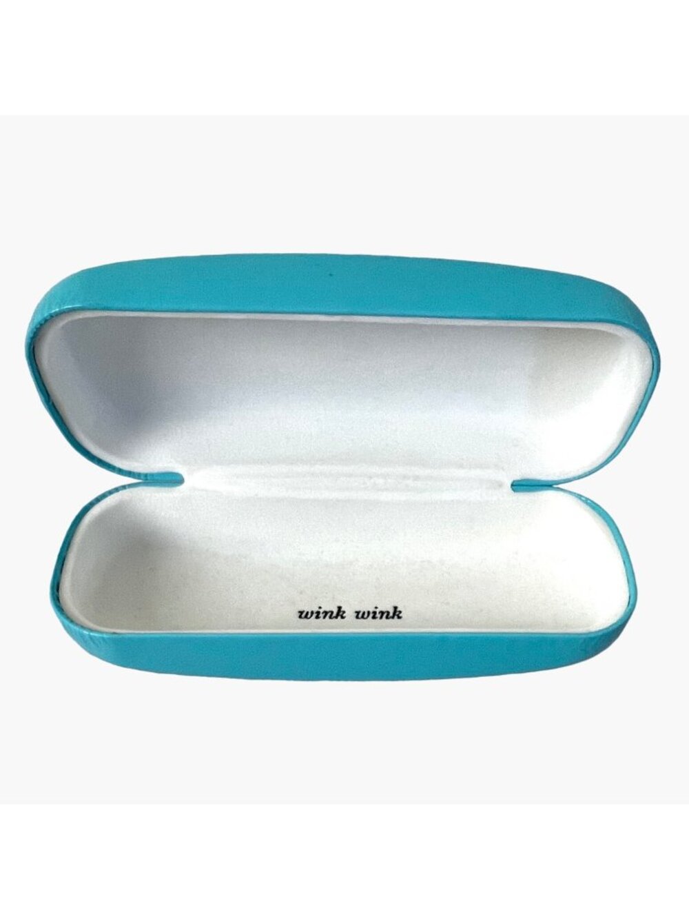 Kate Spade New York Teal-green Hard Shell Eyeglass Case Playful Wink Wink EUC